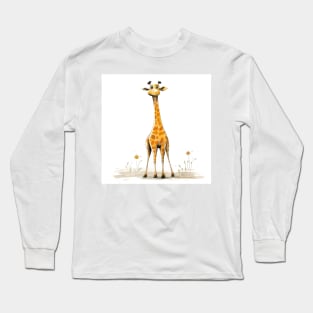 Cute Cartoon Giraffe Long Sleeve T-Shirt